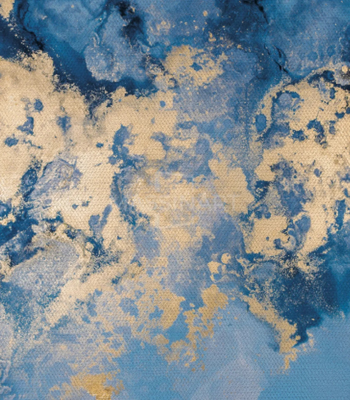 Cuadro abstracto tríptico paisaje bosque, vista en perspectiva salón — Massinart