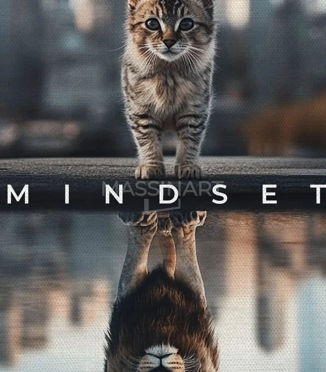 Cuadro Mindset Massinart — acabado marco madera maciza