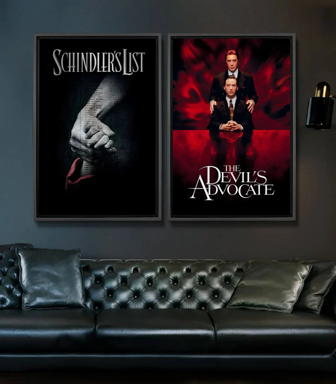Cuadro cartel Schindler's List díptico — manos entrelazadas en blanco y negro estilo cine Massinart