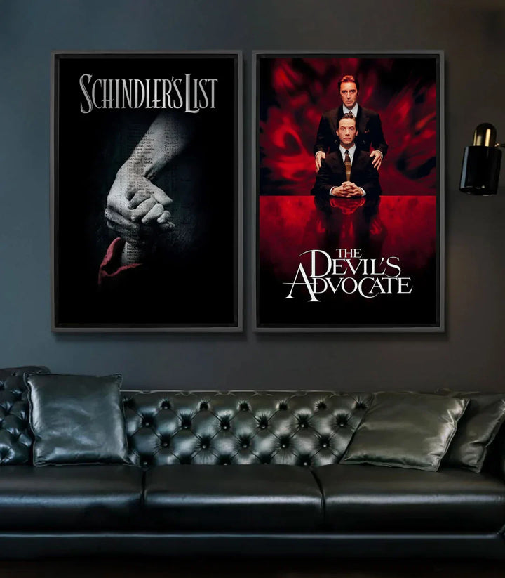 Cuadro cartel Schindler's List díptico — manos entrelazadas en blanco y negro estilo cine Massinart