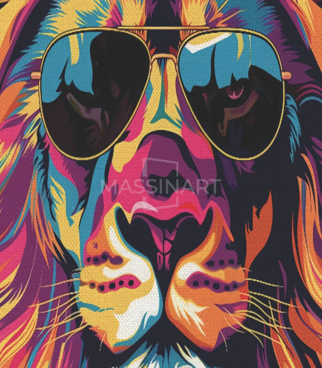 Cuadro animal pop-art colorido para pared
