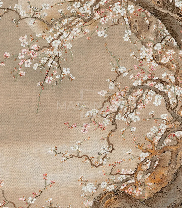 Marco de madera maciza cuadro flor de cerezo premium - Massinart