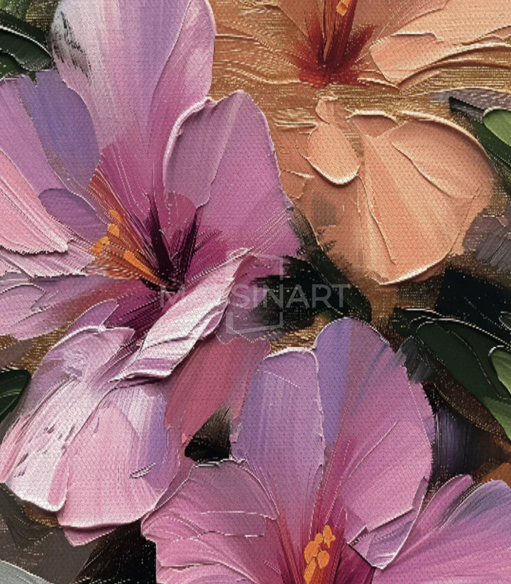 Cuadro Blushing Petals Massinart — decoración floral en dormitorio