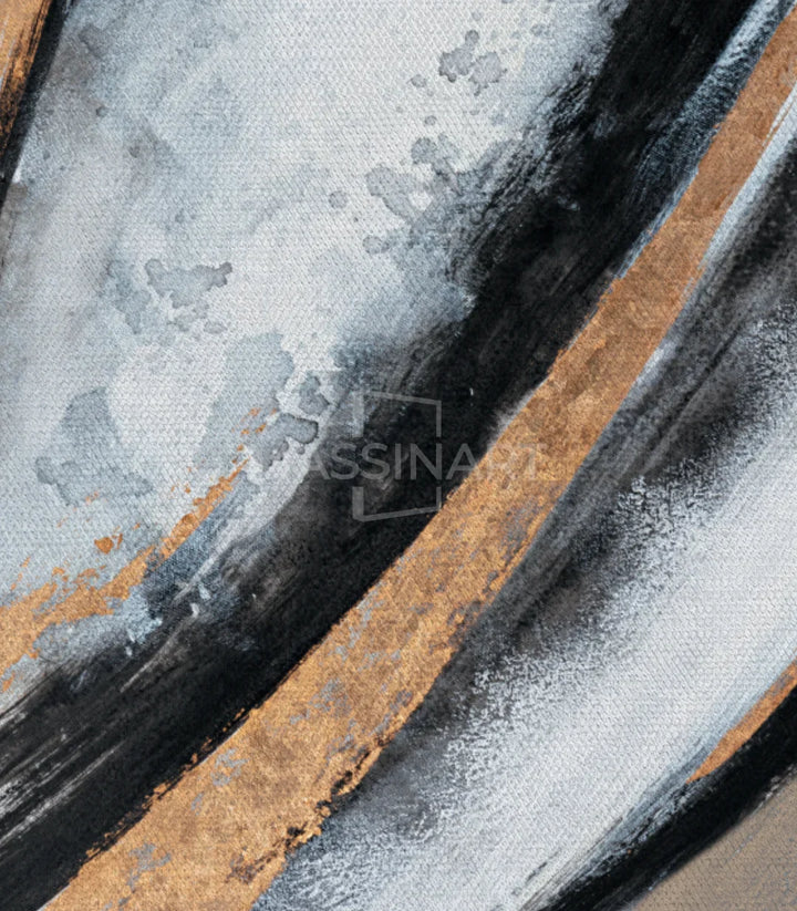 Conjunto completo cuadro Aurous tres paneles decoración mural Massinart
