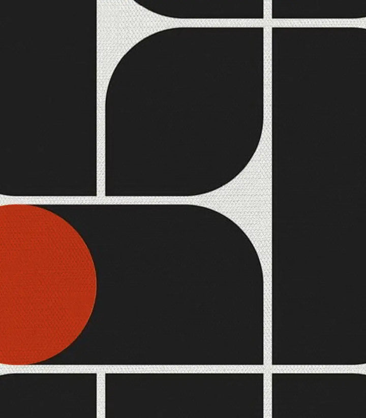 Cuadro Red Signal díptico Massinart — composición geométrica abstracta en pared
