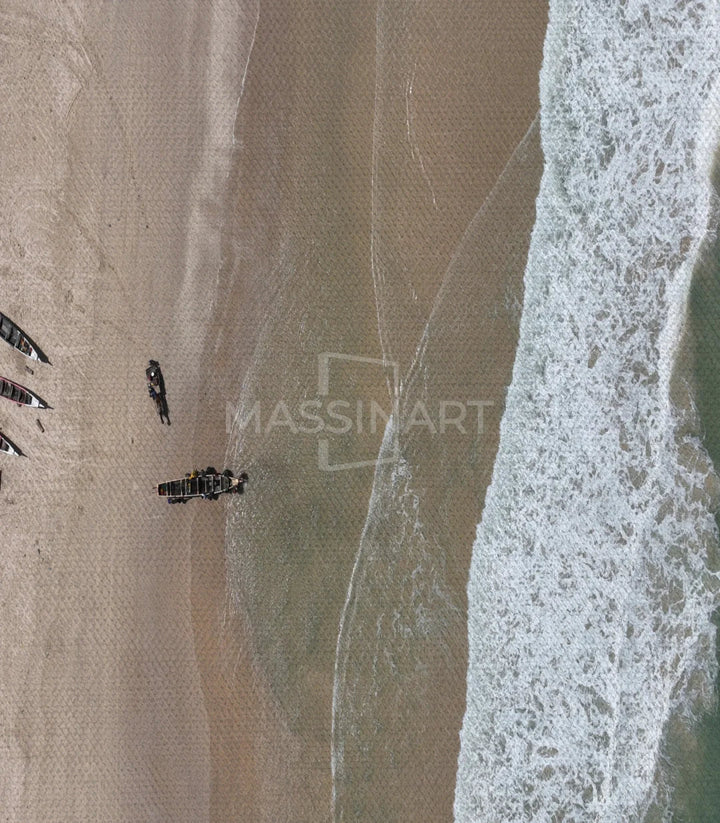 Cuadro playa aérea en decoración de despacho Massinart