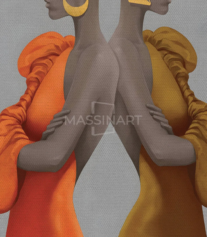 Cuadro decorativo Twins Massinart — composición artística figurativa contemporánea