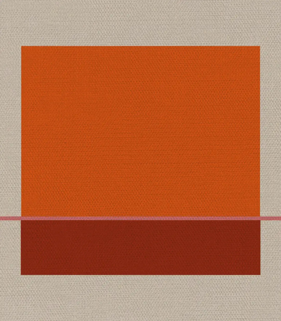 Cuadro abstracto moderno Equilibrio Lineal paleta negro blanco naranja — Massinart