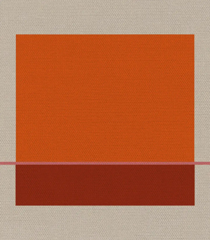 Cuadro abstracto moderno Equilibrio Lineal paleta negro blanco naranja — Massinart