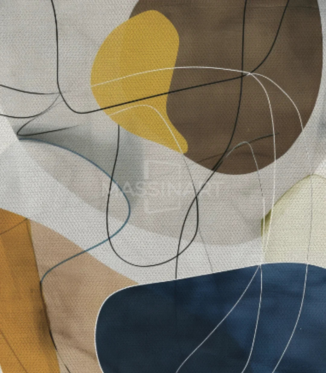 Cuadro Sway díptico abstracto minimalista — ambientado en salón moderno con sofá beige | Massinart