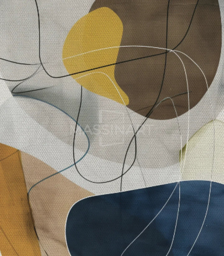 Cuadro Sway díptico abstracto minimalista — ambientado en salón moderno con sofá beige | Massinart