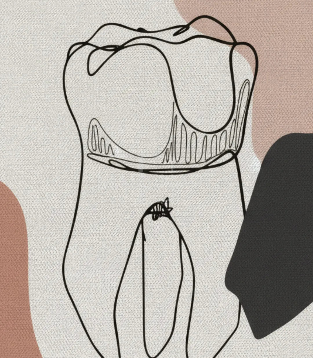 Cuadro Tooth Outline Massinart — embalaje y envío listo para colgar