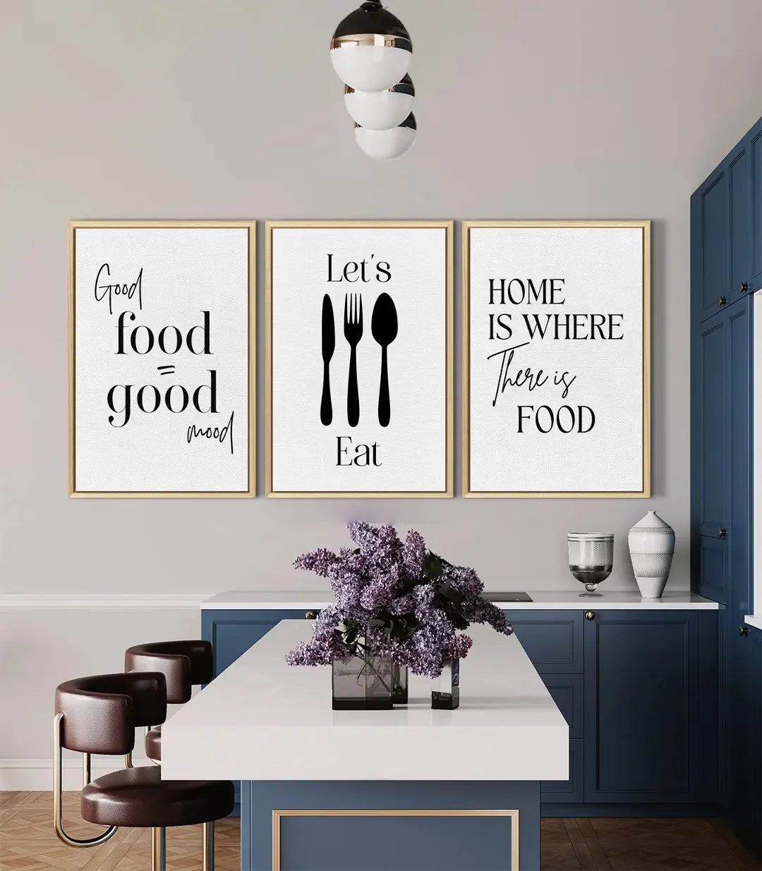 Decoración cocina cuadro tipográfico Bon Appétit minimalista Massinart