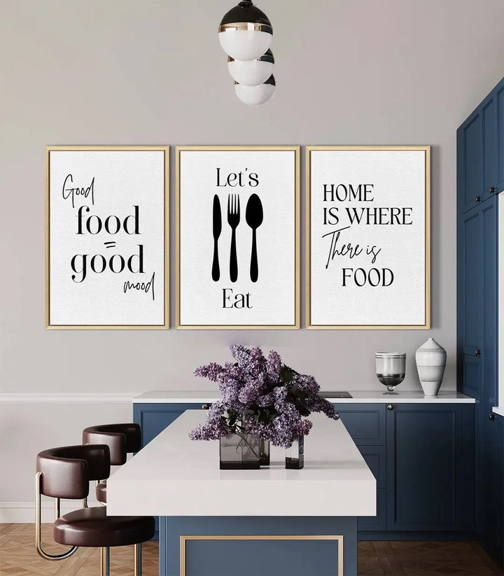 Decoración cocina cuadro tipográfico Bon Appétit minimalista Massinart