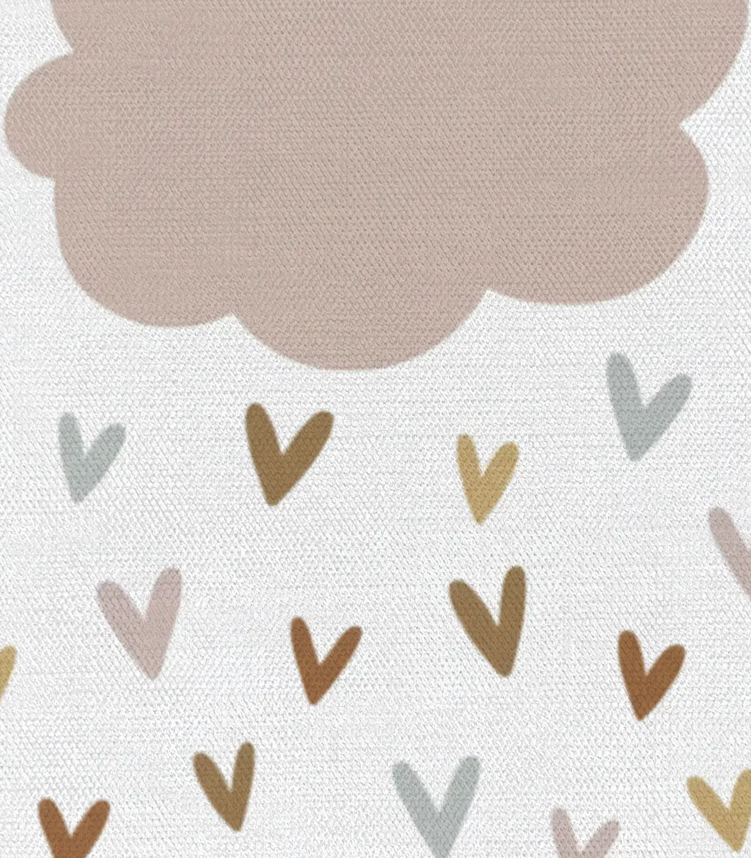 Cuadro nube con corazones caídos minimalista habitación infantil — Massinart