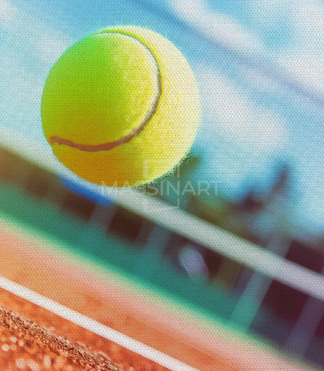 Cuadro Tennis Pulse en salón moderno, Massinart