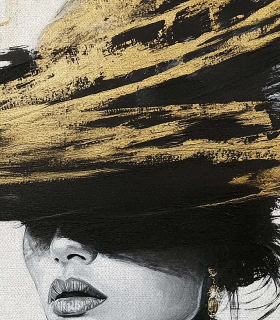 Cuadro Hidden Veil decoración interior mujer moderno Massinart