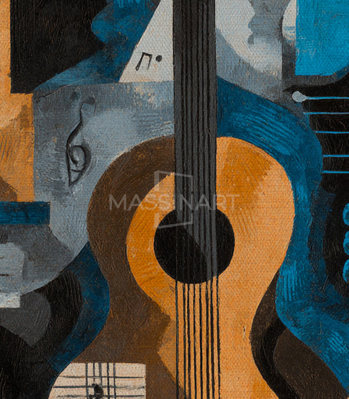 Notes in Motion — cuadro decorativo de música abstracta, ideal para salón o despacho