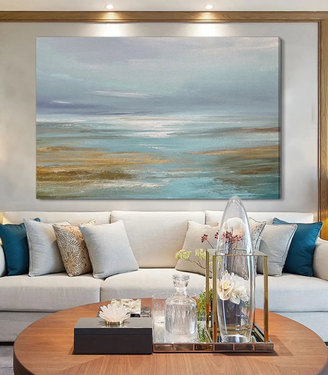 Cuadro Ethereal Sea ambiente salón costero luminoso Massinart