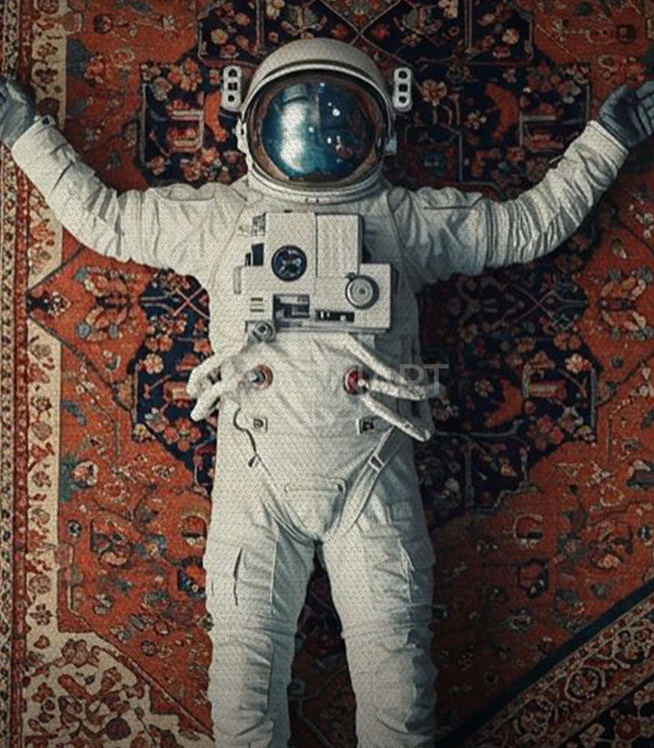 Cuadro Interstellar con marco de madera maciza — listo para colgar