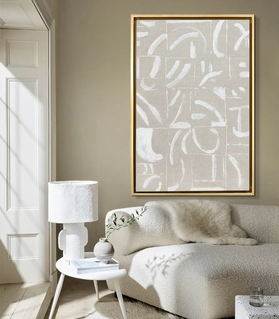 Cuadro Quiet Motion en salón moderno, decoración mural minimalista — Massinart