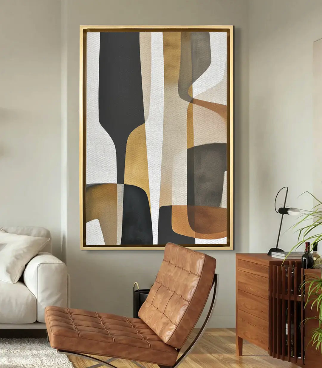 Cuadro Formless en salón moderno — decoración de pared minimalista Massinart