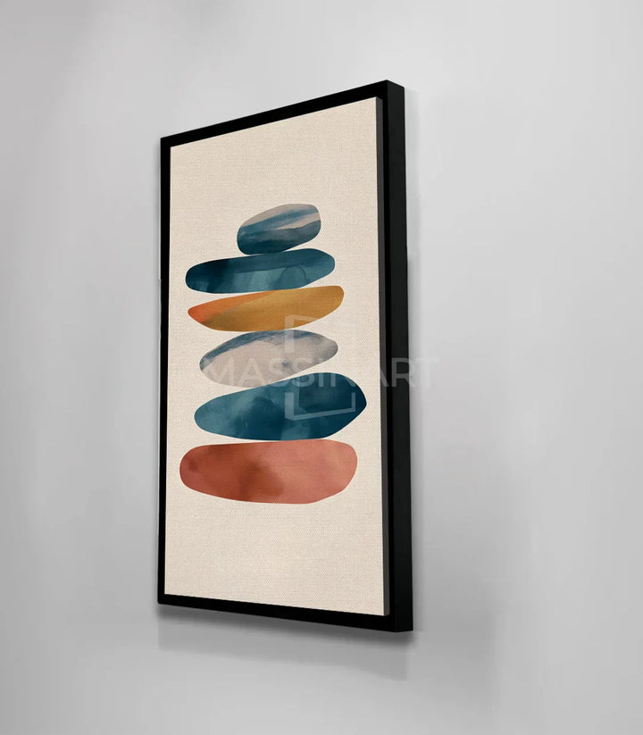 Cuadro Zen Massinart en dormitorio — arte minimalista para un ambiente de descanso