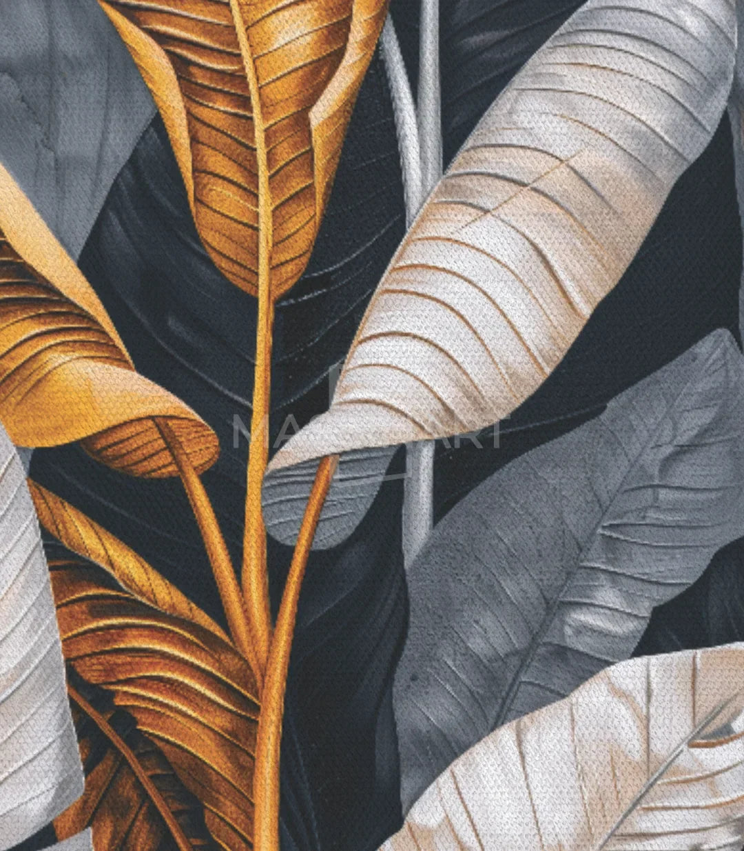 Cuadro Tropical díptico naturaleza dorada decoración interior — Massinart
