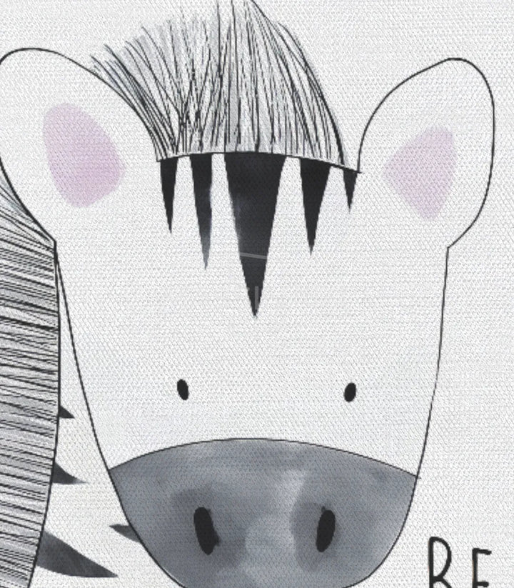 Tríptico animales en beige, gris y rosa para habitación de niño — Massinart