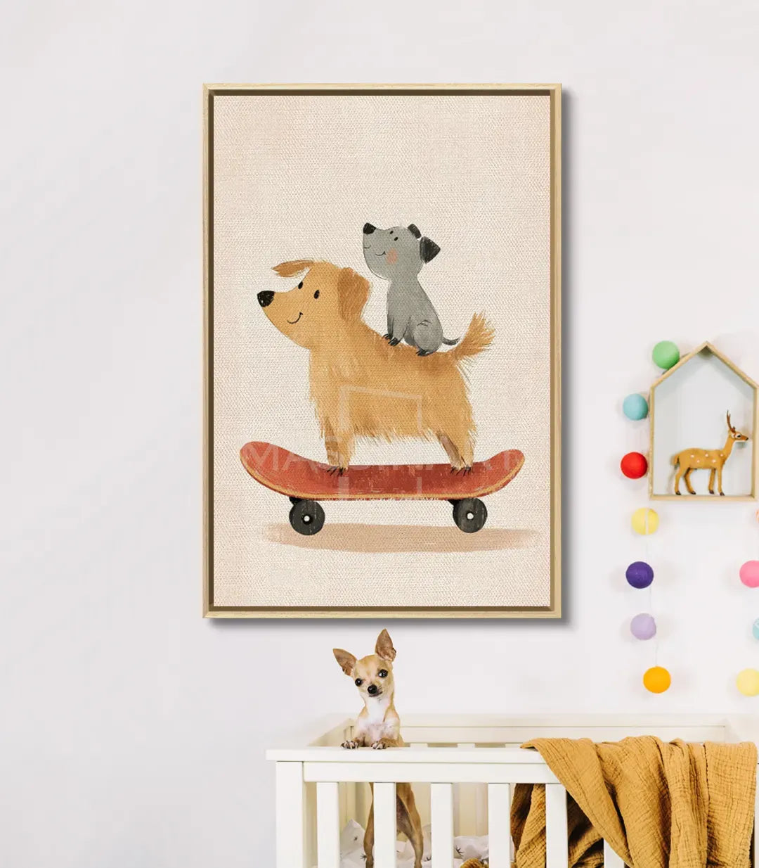 Cuadro Skate Dogs Massinart — embalaje y kit de montaje incluido listo para colgar