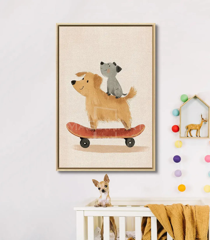 Cuadro Skate Dogs Massinart — embalaje y kit de montaje incluido listo para colgar