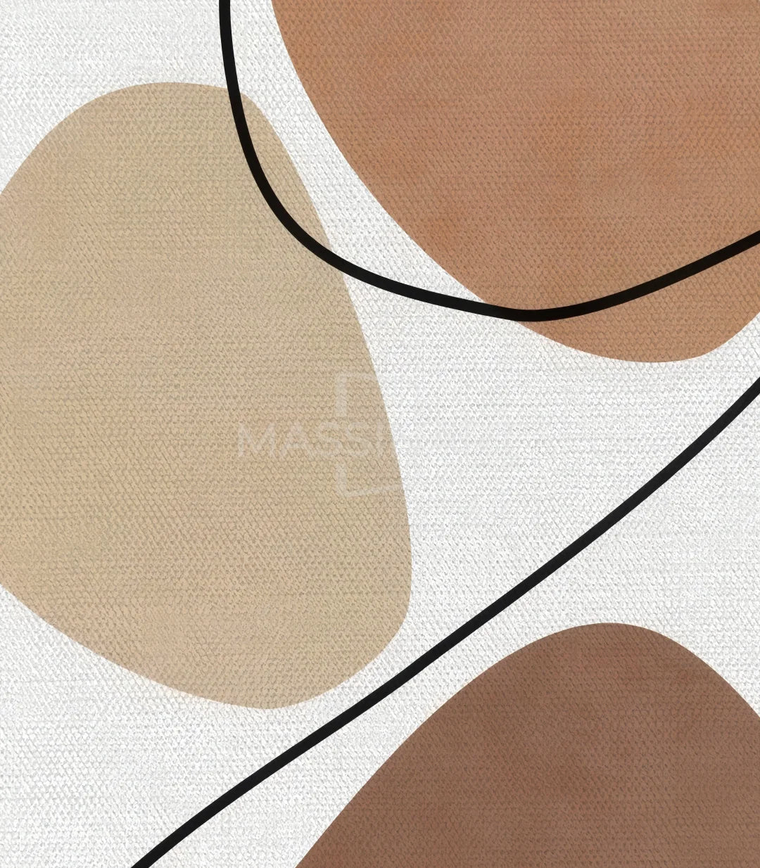 Cuadro Organic Lines Massinart — embalaje y envío listo para colgar