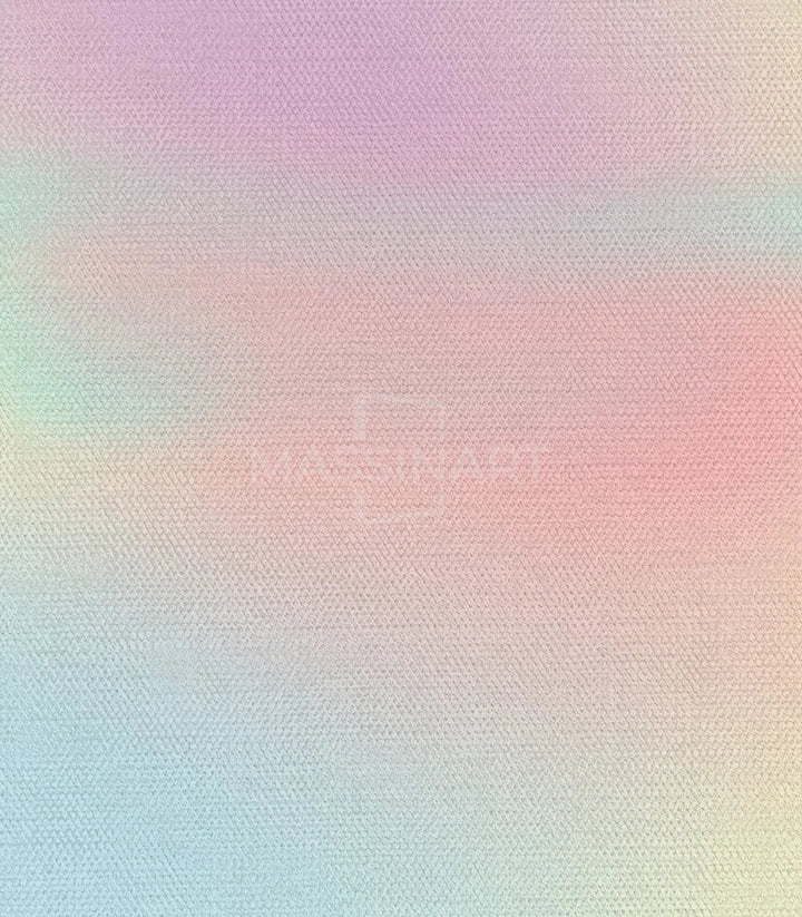 Detalle cuadro Attract — degradado pastel rosa azul violeta, impresión alta resolución Massinart