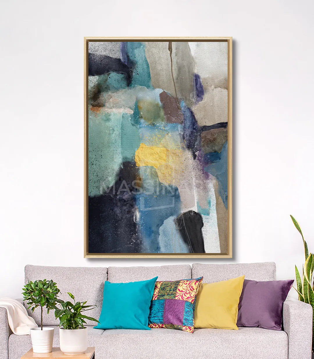 Cuadro Spatters Fashion Drawing en interior contemporáneo, arte mural abstracto, Massinart
