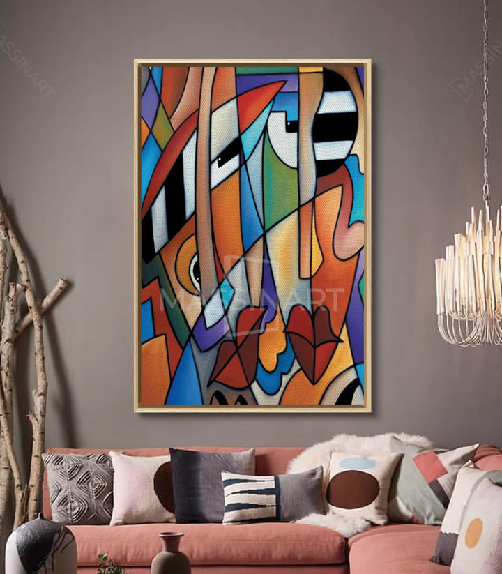 Cuadro Piano Men — lienzo abstracto musical con colores vibrantes, Massinart