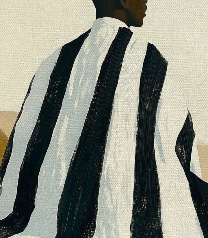 Cuadro Striped en salón Massinart — decoración mural contemporánea arte de pared