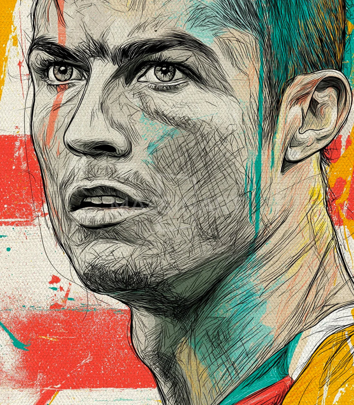 Cuadro Cristiano Ronaldo Massinart — embalaje de envío listo para colgar