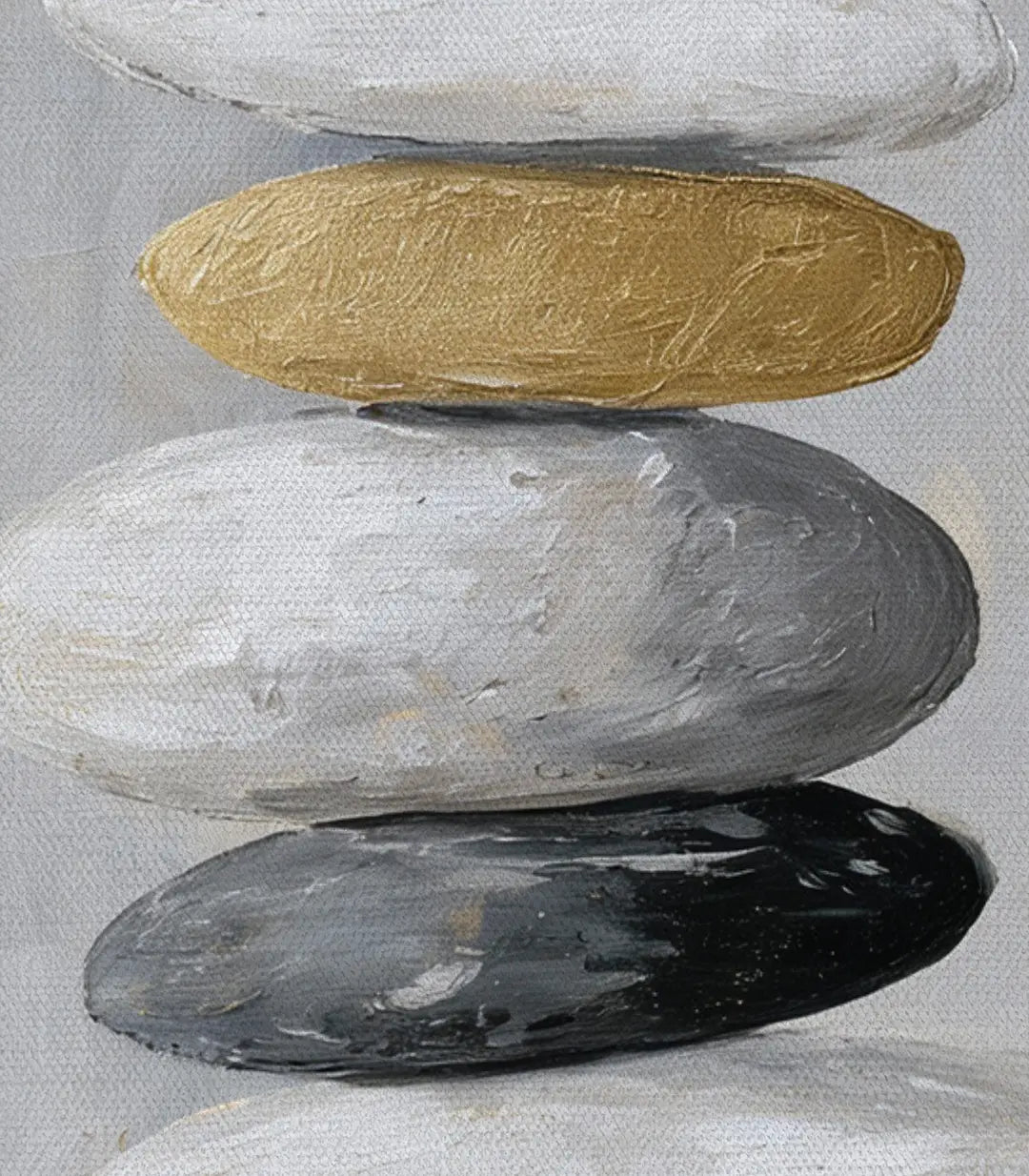 Detalle textura cuadro piedras en equilibrio Zen Stones Massinart