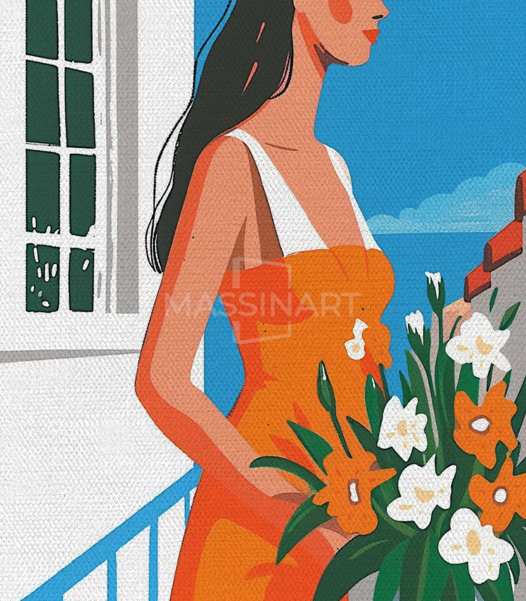 Composición mural tríptico Summer Palette colores vivos — cuadros decorativos Massinart