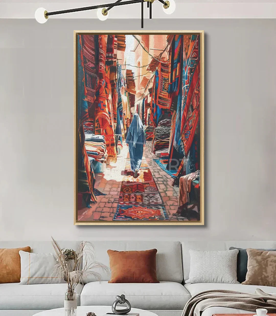 Cuadro de mercado artesanal como decoración de interior — Massinart