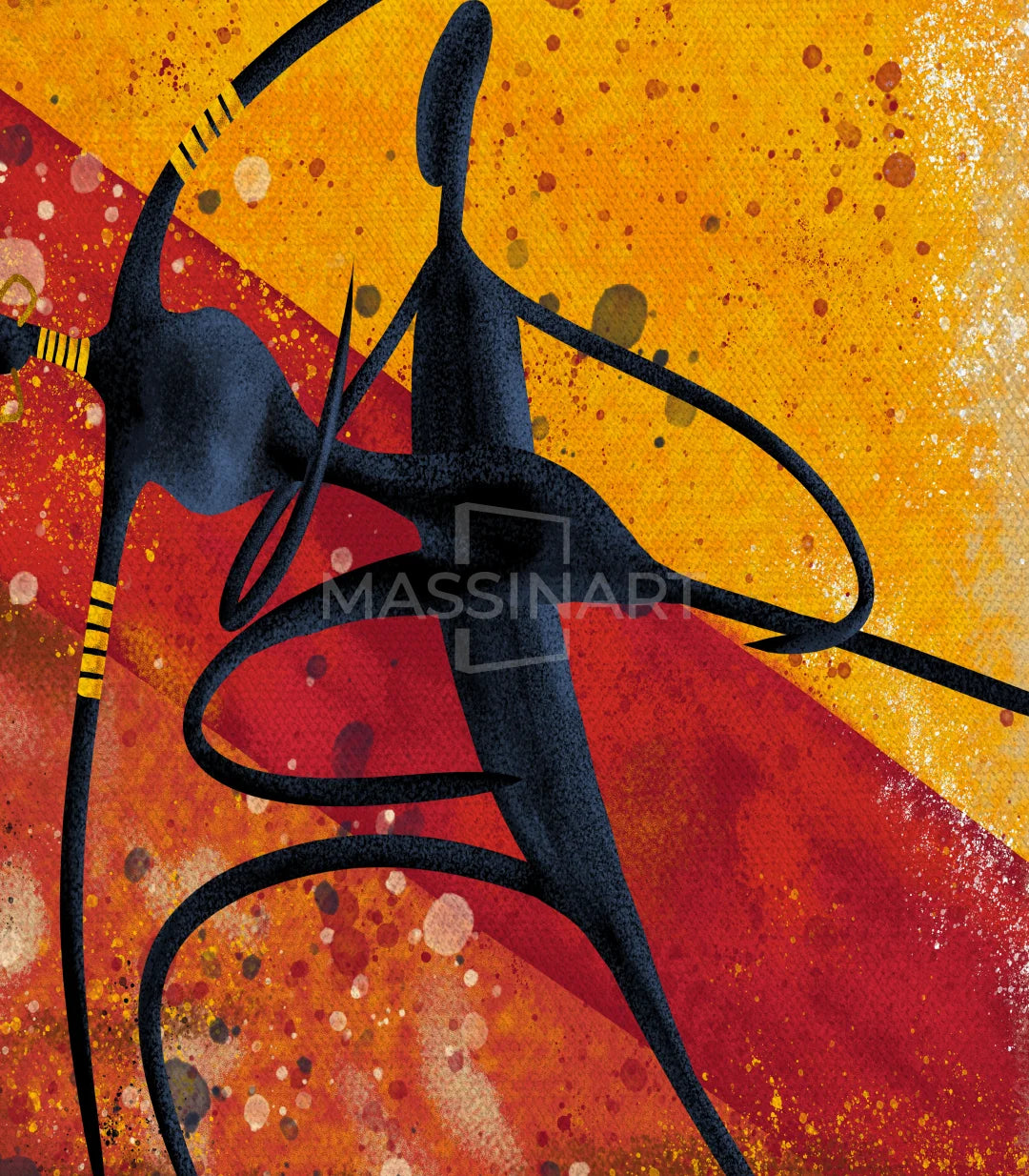 Cuadro Baile en pareja Massinart — marco de madera maciza
