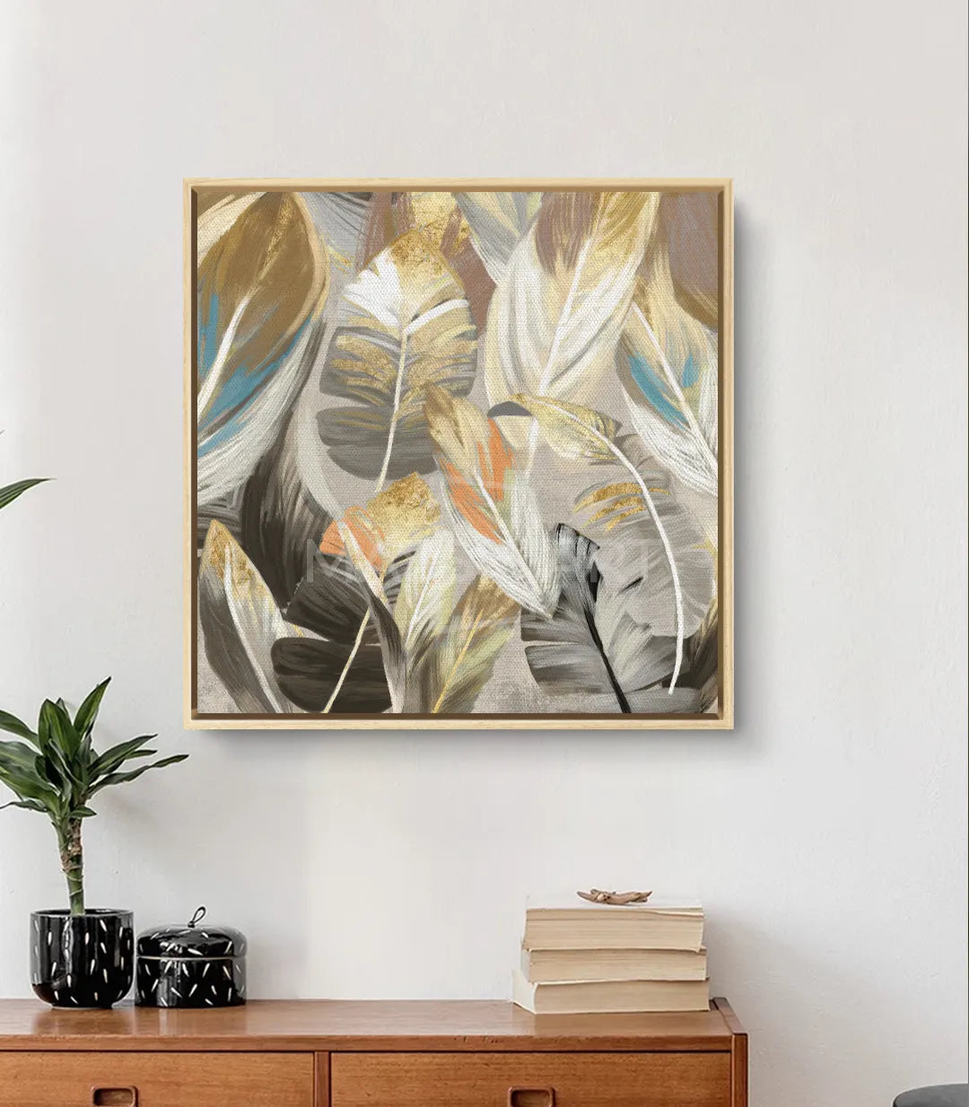 Decoración de pasillo con cuadro minimalista de naturaleza abstracta Massinart