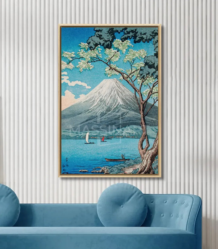 Decoración de salón con cuadro vertical Silent Waters — paisaje naturaleza Massinart