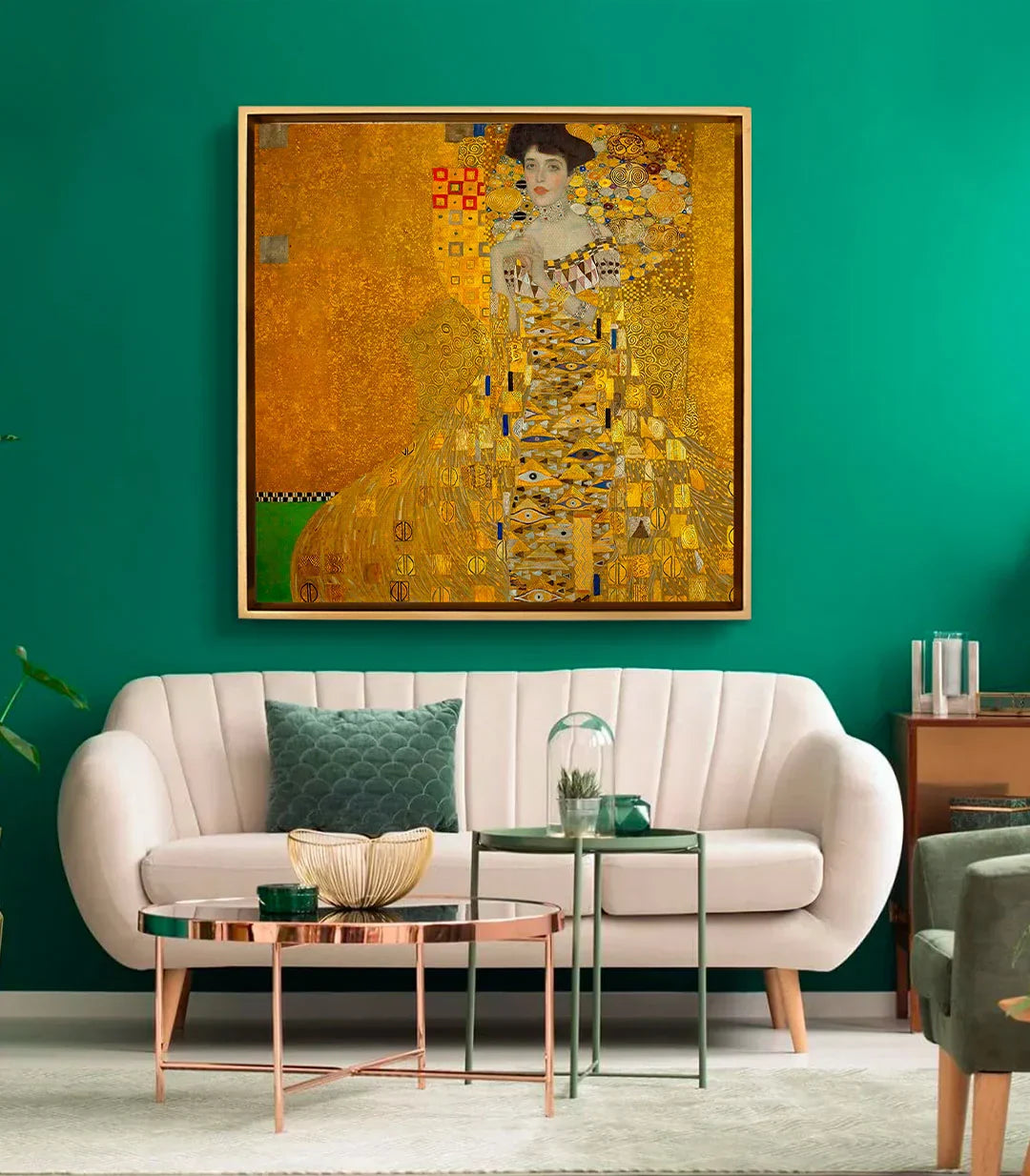 Cuadro retrato Adele Bloch-Bauer en despacho contemporáneo Massinart