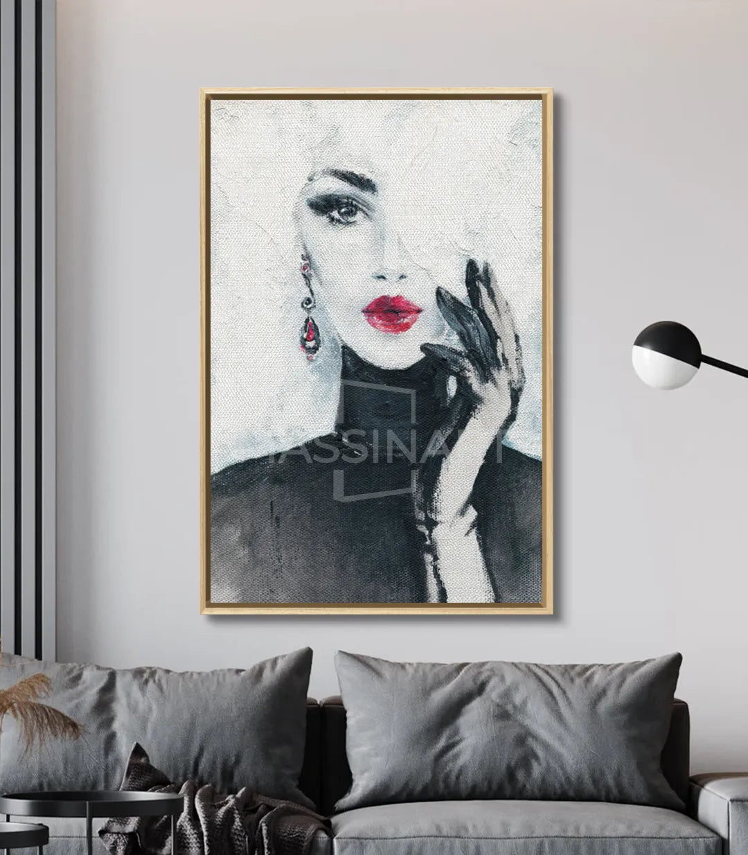 Cuadro Scarlet Seduction decoración dormitorio elegante Massinart