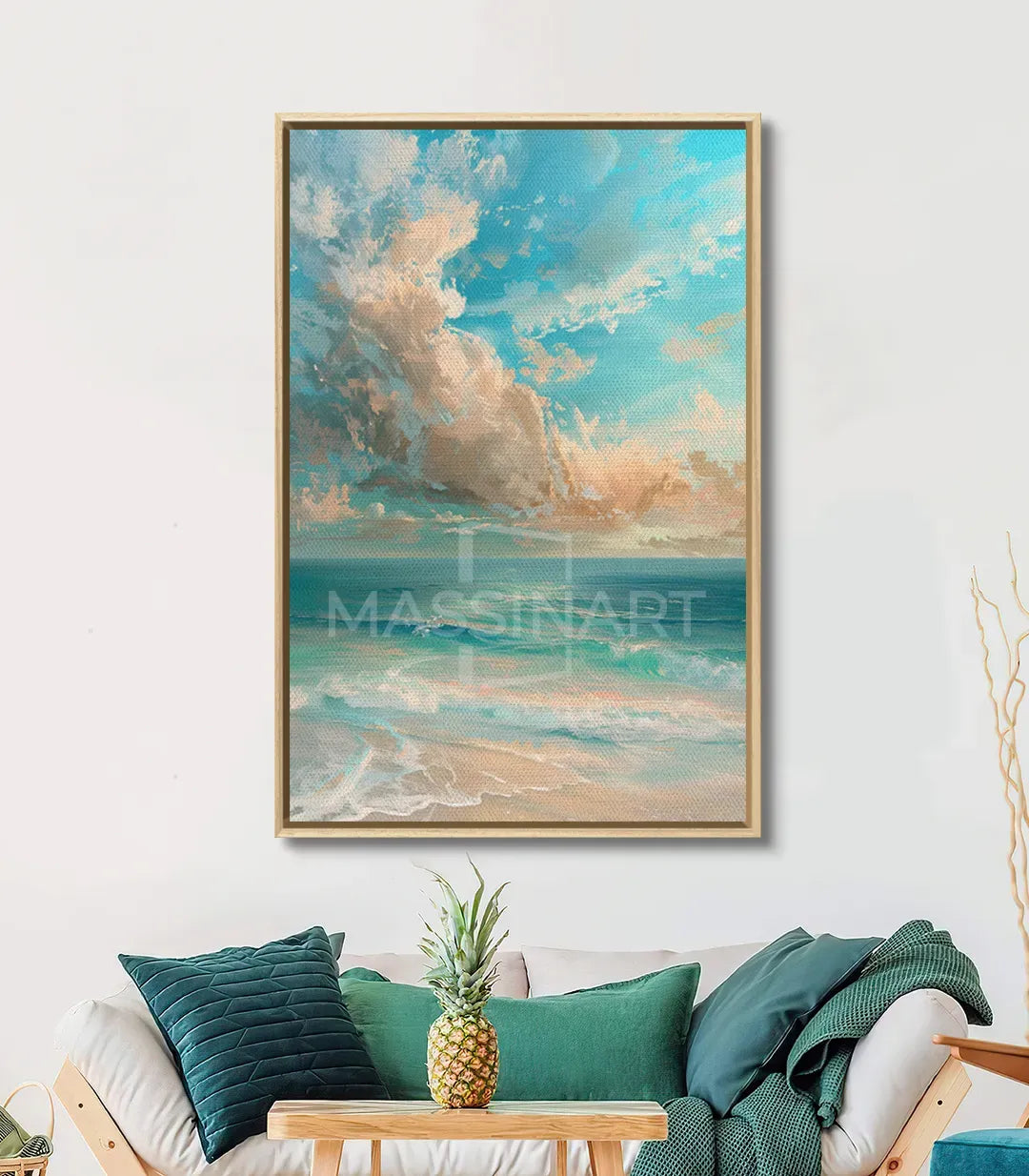 Decoración interior con paisaje marino tropical Massinart