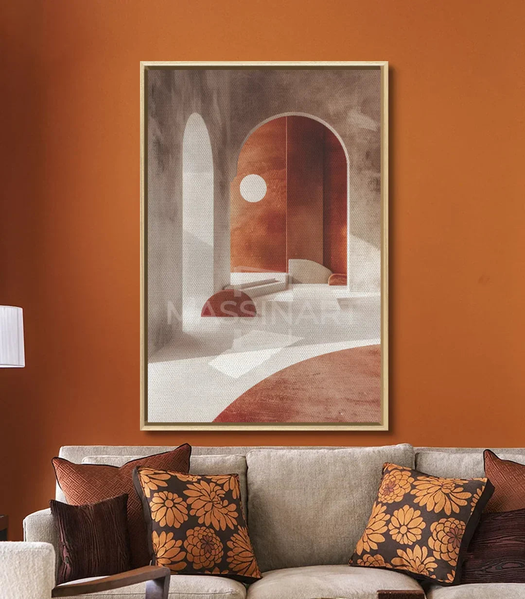 Cuadro Arch Massinart — decoración de salón contemporáneo con motivo de arcos