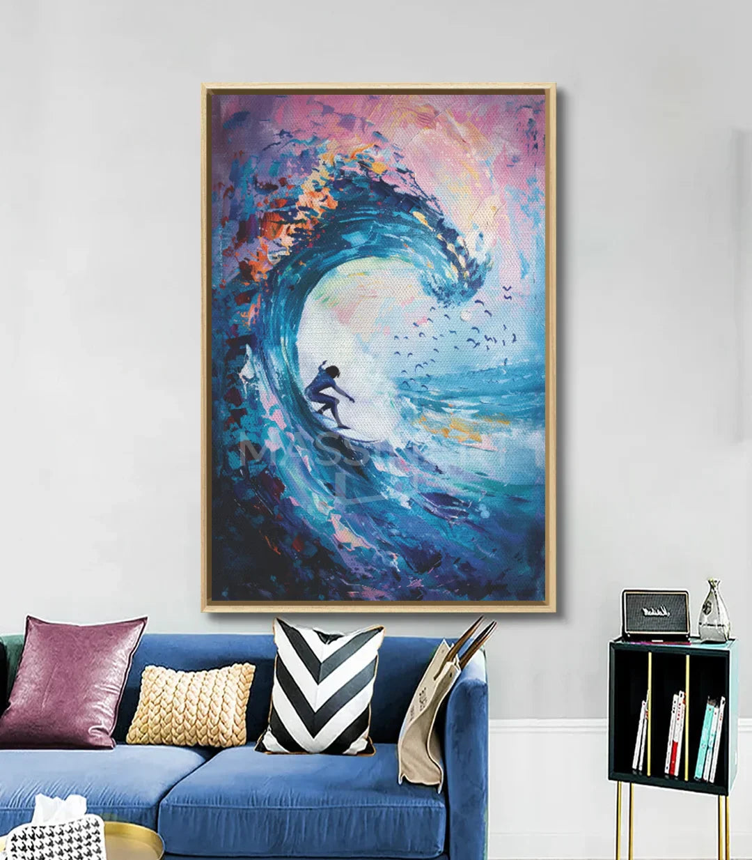 Cuadro Liberate en decoración de salón contemporáneo — Massinart