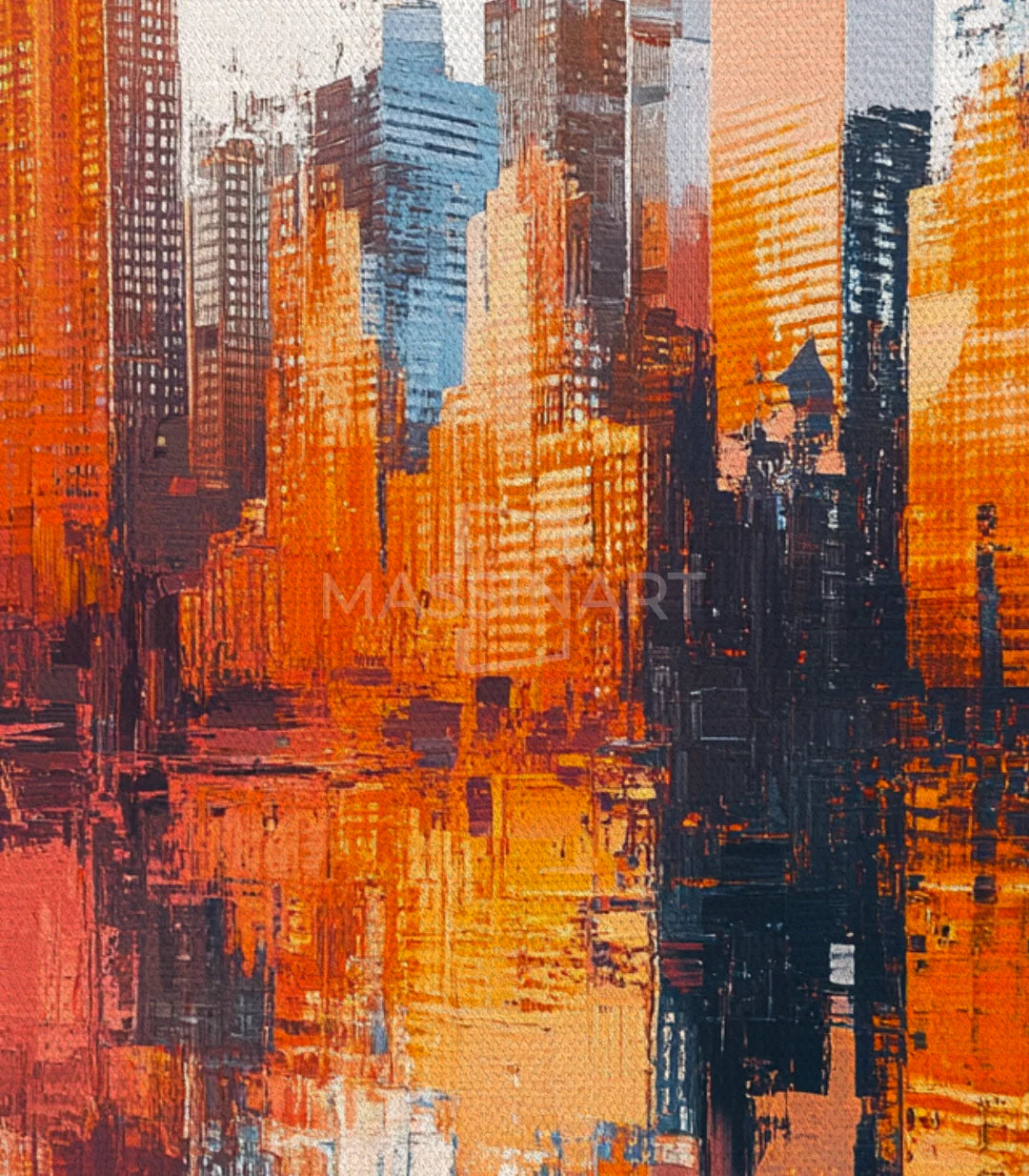 Cuadro Reflejos Urbanos Massinart — embalaje de envío listo para colgar