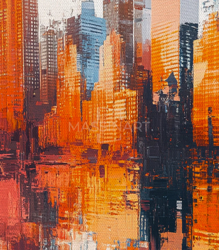 Cuadro Reflejos Urbanos Massinart — embalaje de envío listo para colgar